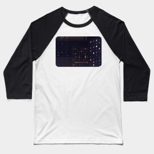 City Lights at Night Baseball T-Shirt